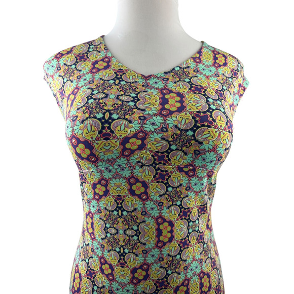 Title Nine Diamalete Shirt Dress Size Small Printed V Neck Geometric Golf Summer - Picture 3 of 12